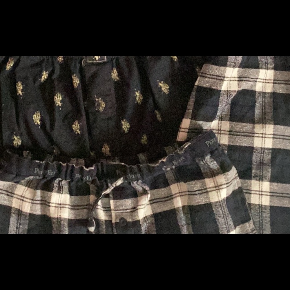 (2) Pair Men’s PJ bottoms size M Perry Ellis/ POLO